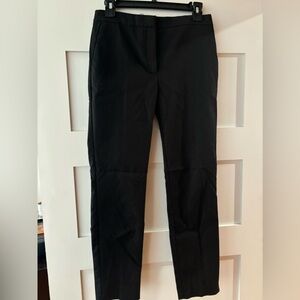 Zara Woman Black Straight Leg Work Dress Pants Elastic Back Waistband Size M